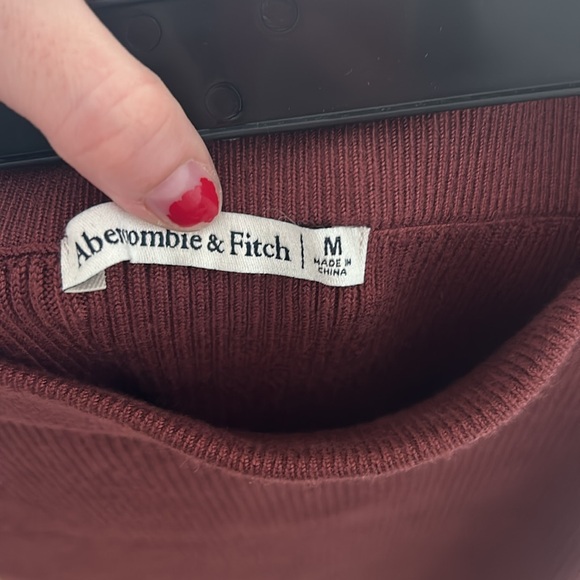 Abercrombie & Fitch Burgundy Midi Sweater Skirt - Picture 3 of 5